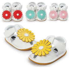 Nouveau Mode Bébé Filles Fleurs Doux Semelle Anti-Slip Sandales Mocassins